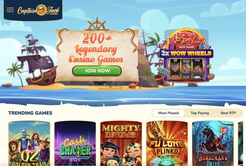 Captain Jack California Online Casino
